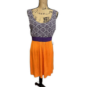 Women's Game Day Girl Stuff Purple Orange White  Dress Size L